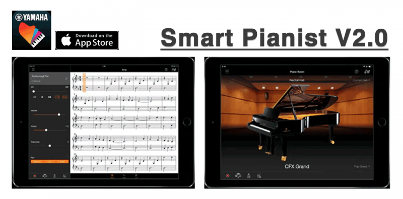 Giao diện app Smart Pianist V2.0 gia tăng tính năng cho YDP-164