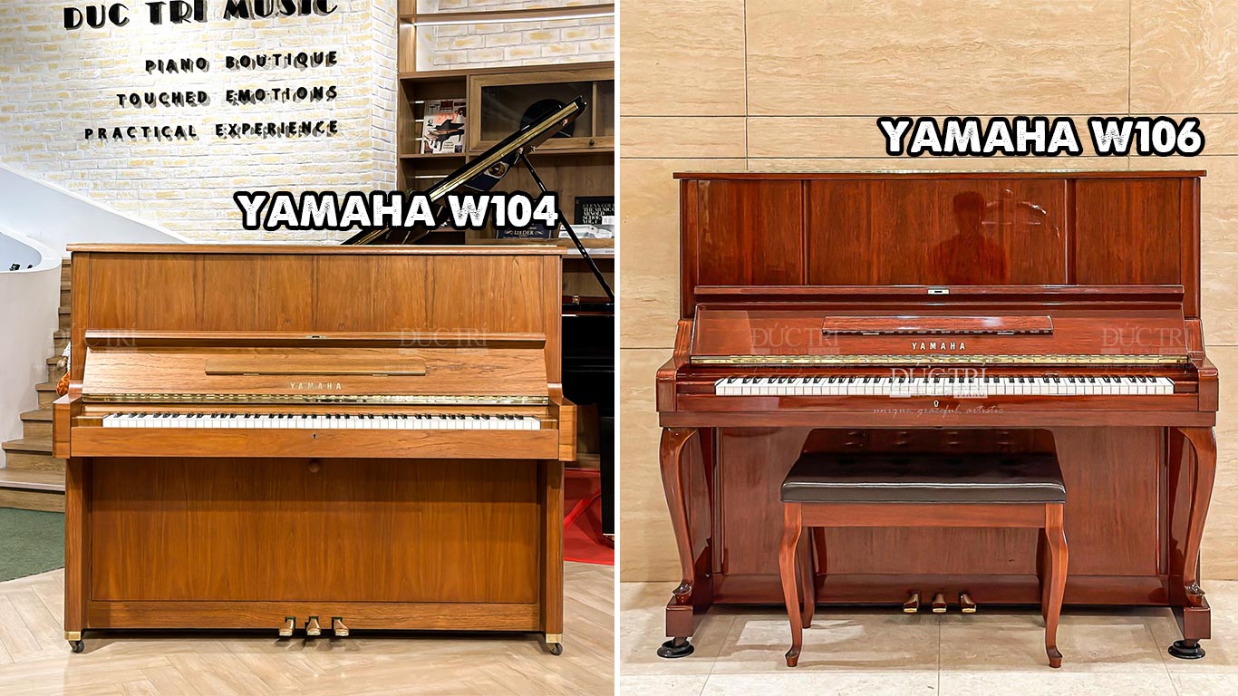 So sánh đàn piano Yamaha W104 với Yamaha W106