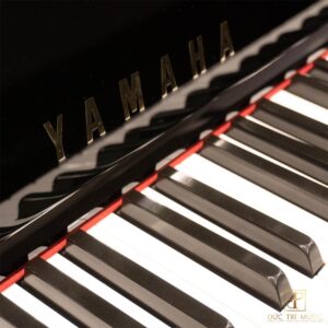 Đàn Yamaha UX50BL - Logo đồng trên nắp phím