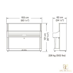 Thông số kích thước đàn Piano Yamaha U1J