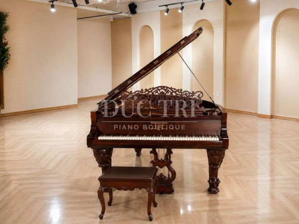 Đàn grand piano Steinway & Sons Rococo Style 1 Victorian Concert cổ điển góc chụp chính diện