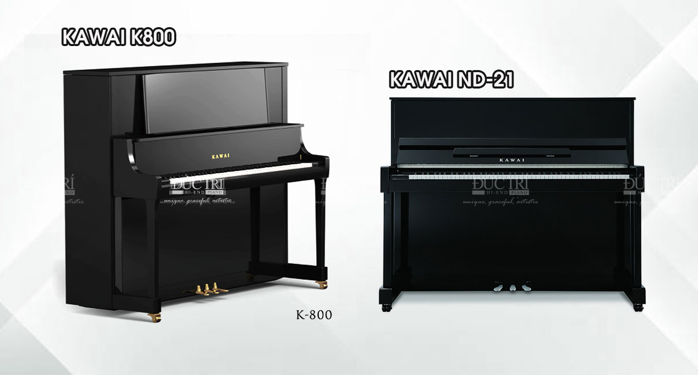 So sánh đàn piano Kawai ND-21 với Kawai K800