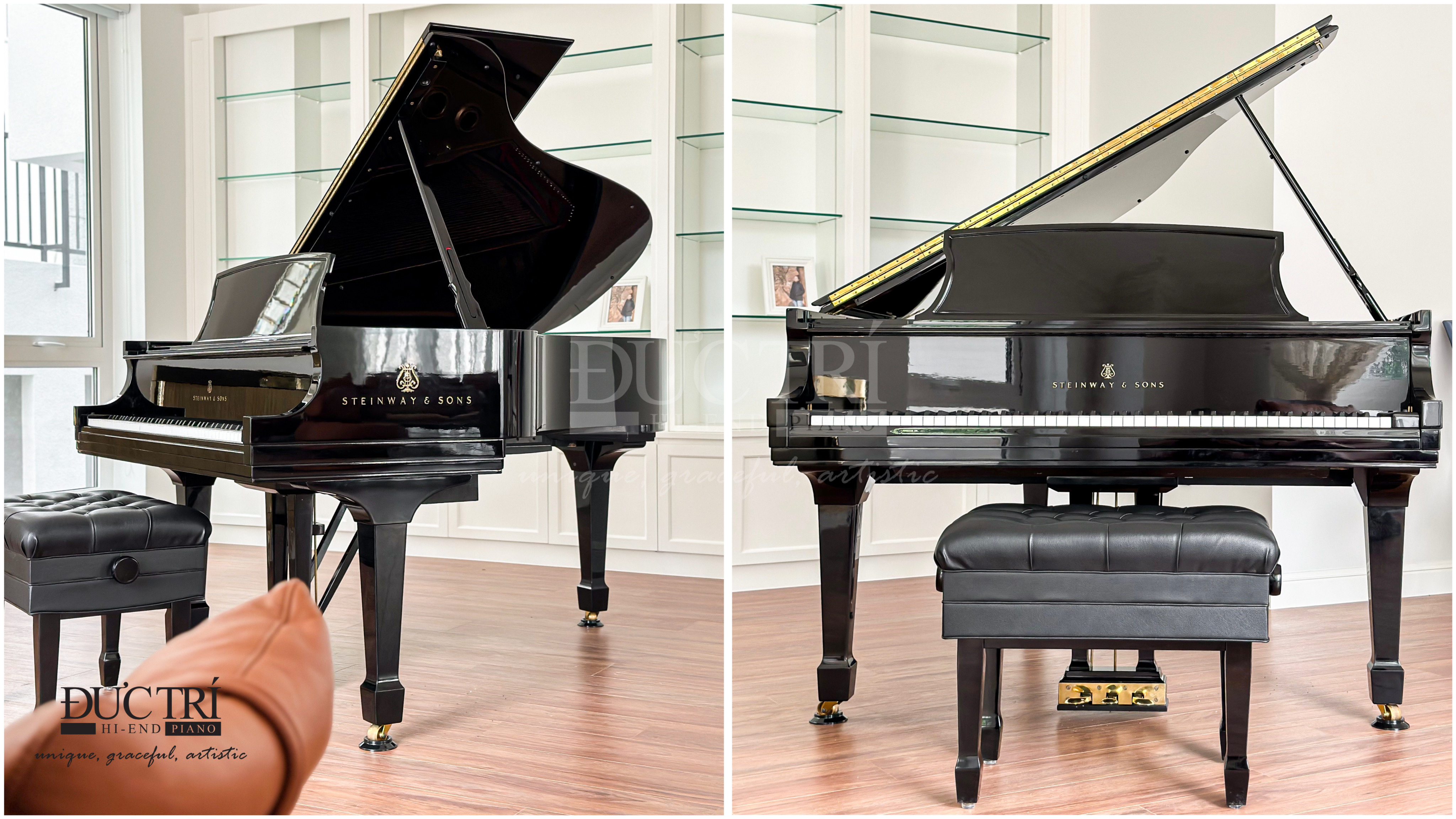 Steinway & Sons Model L cao cấp tích hợp hệ thống tự động chơi 