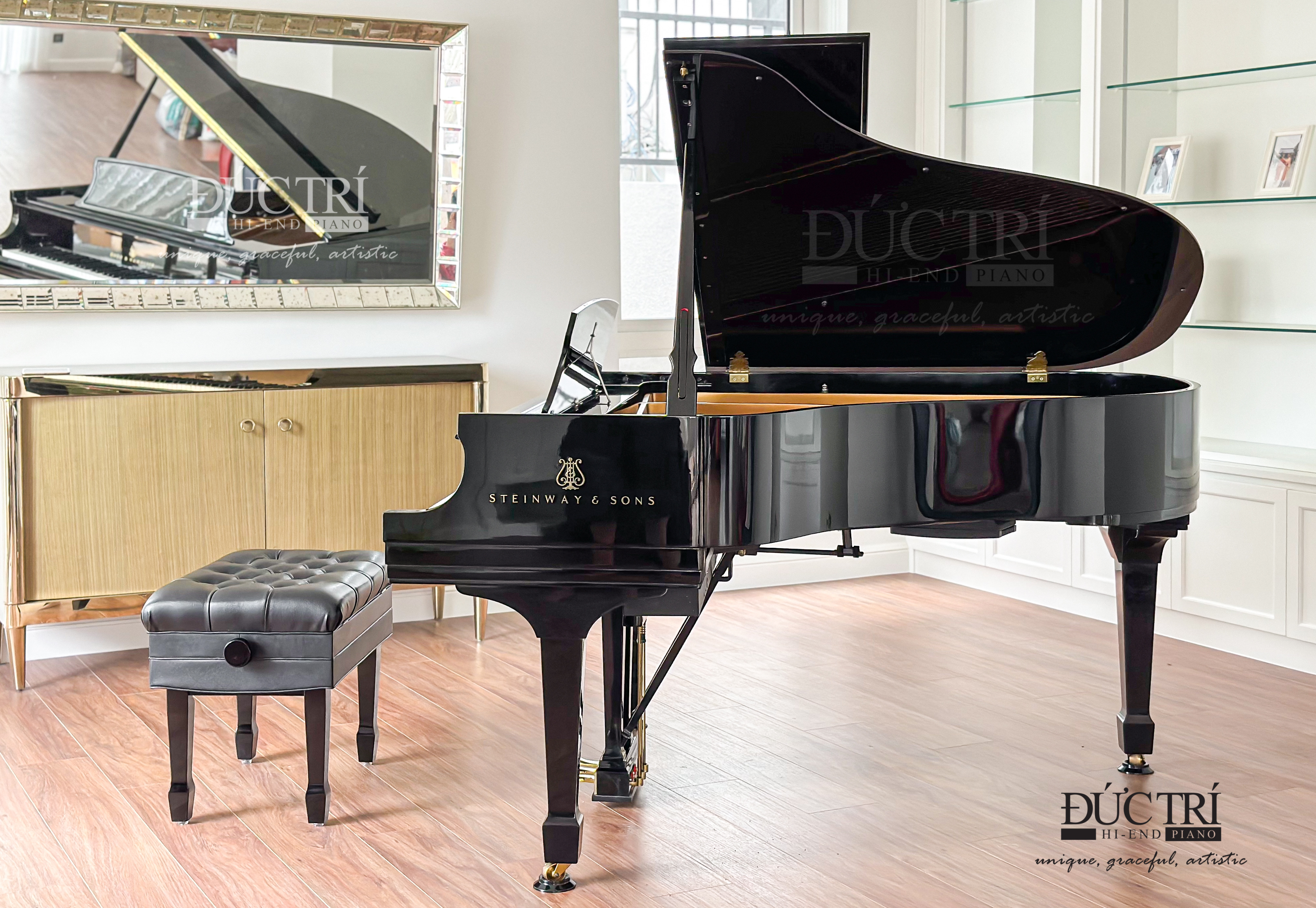 Steinway & Sons Model L cao cấp tích hợp hệ thống tự động chơi 