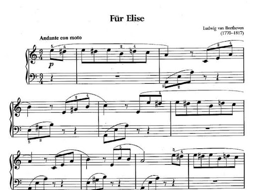 "Für Elise" của Beethoven là một bản nhạc cổ điển nổi tiếng, với giai điệu cuốn hút và đầy mê hoặc