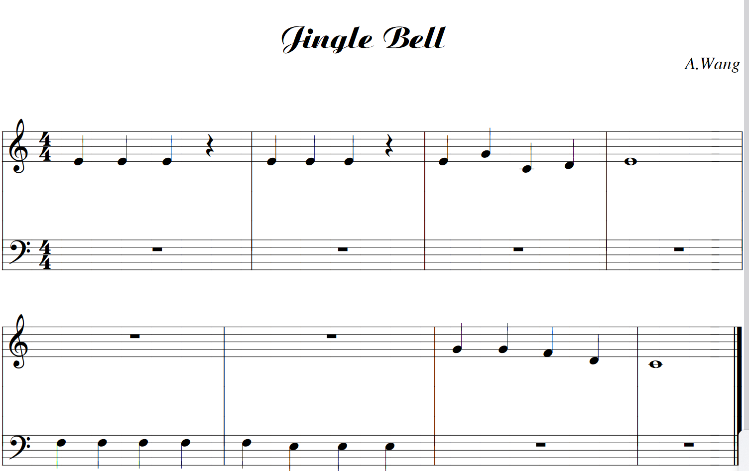 jingle bell bản nhạc piano cho người mới Jingle Bells với giai điệu vui tươi, đơn giản và dễ nhớ