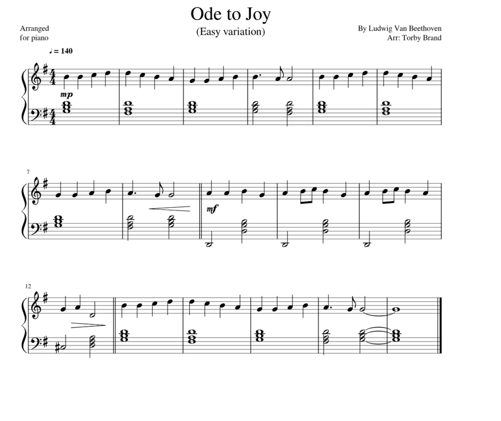 "Ode to Joy" của Beethoven là một bản nhạc vui vẻ và đầy năng lượng