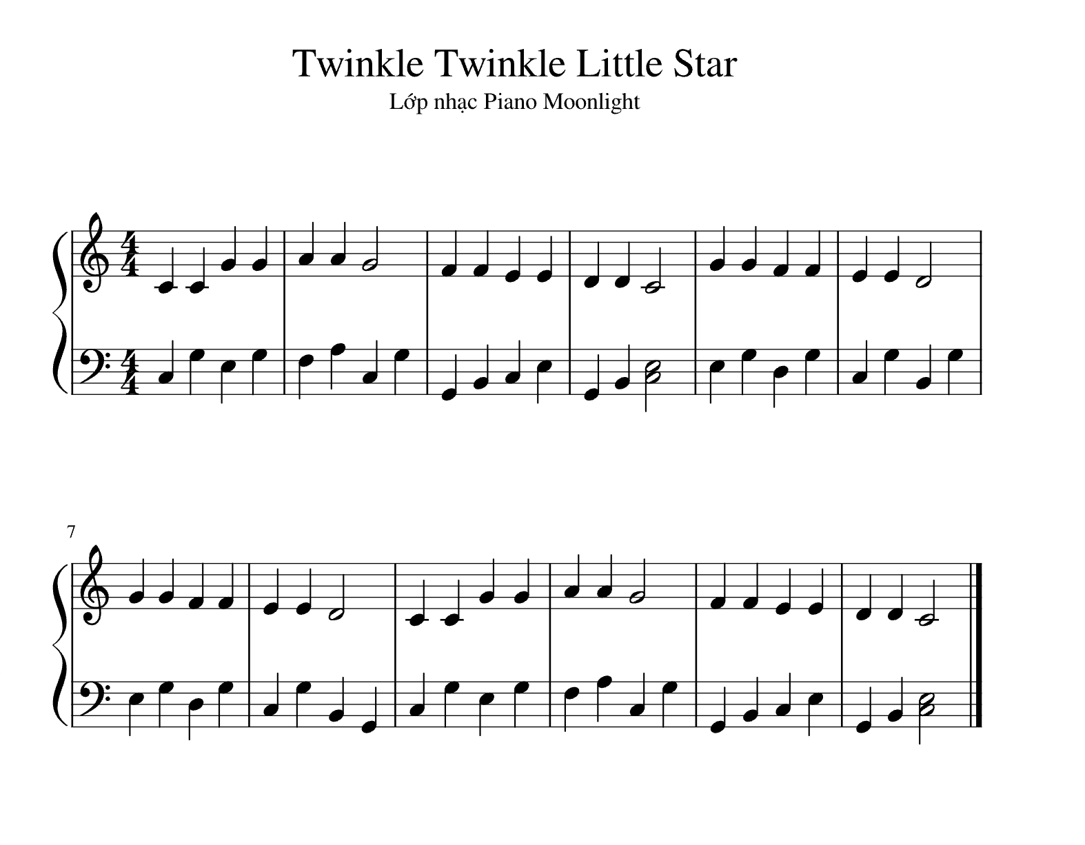 twinkle twinkle little star bản nhạc piano cho người mới "Twinkle Twinkle Little Star" là một bản nhạc cổ điển, quen thuộc với mọi người