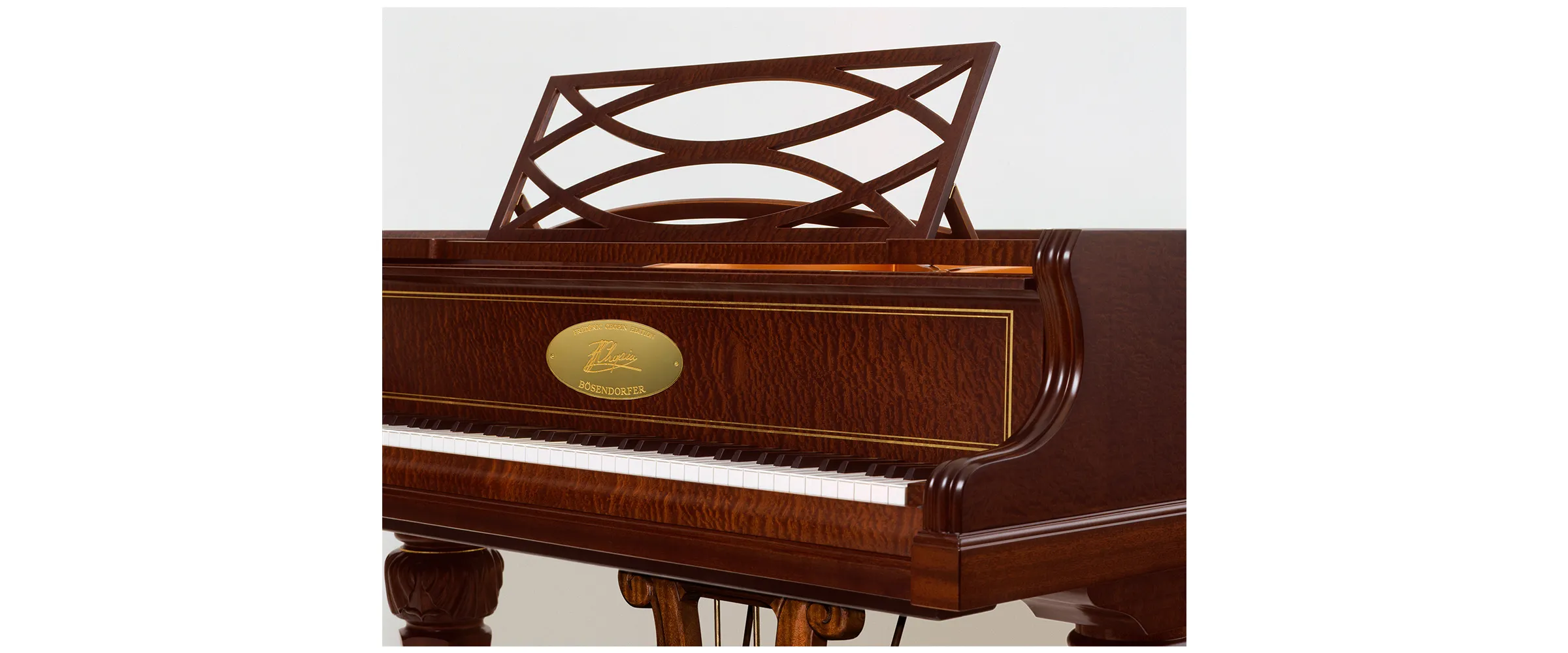 Bösendorfer Chopin có Giá nhạc được thiết kế theo những nét thẳng tối giản