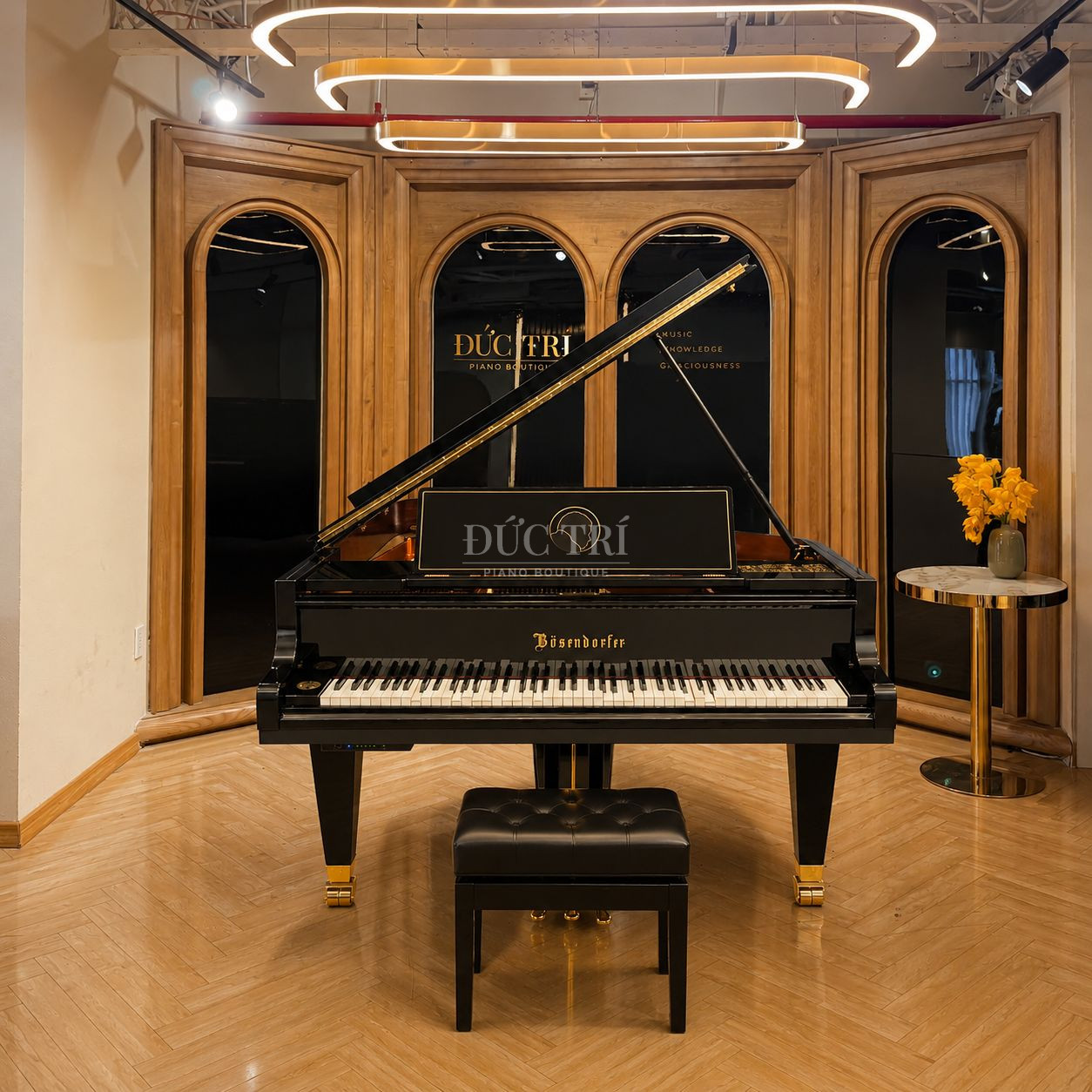 Góc bao quát đàn Bösendorfer Oscar Peterson