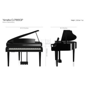 Kích thước Đàn piano điện Yamaha CLP-865GP PE màu đen bóng