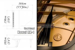 Kích thước đàn piano Kawai RX-1