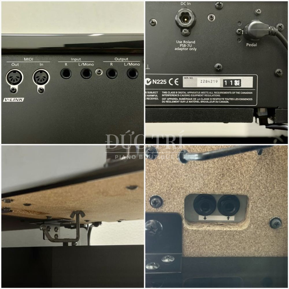 cac cong ket noi tren dan Roland DP990RF Roland DP-990RF các cổng kết nối trên đàn Roland DP990RF