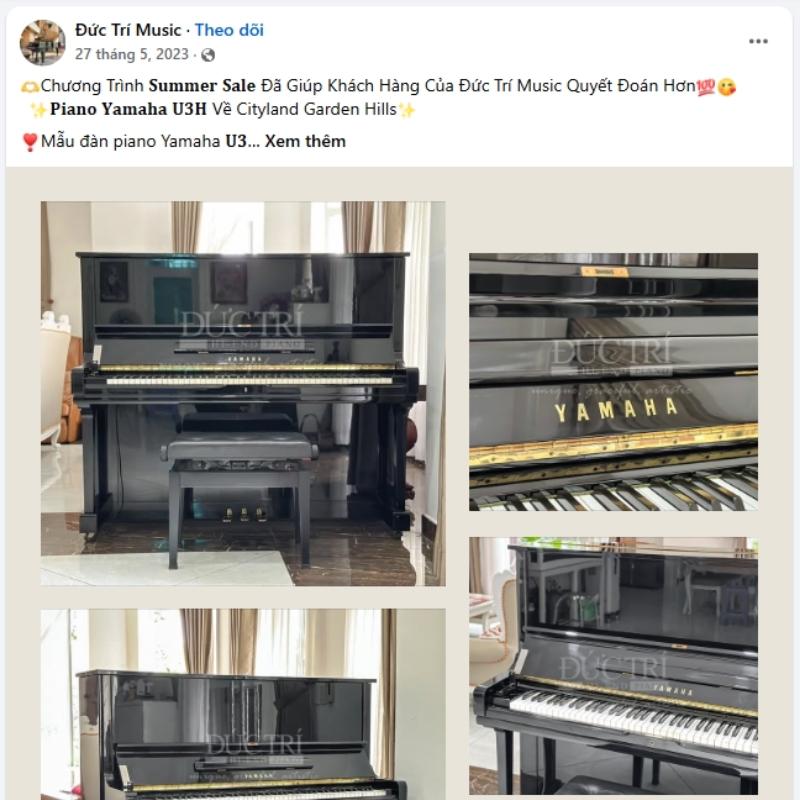 Bài viết chia sẻ khoảnh khắc bàn giao đàn piano Yamaha U3H đến nhà khách hàng tại Cityland Garden Hills của Piano Đức Trí