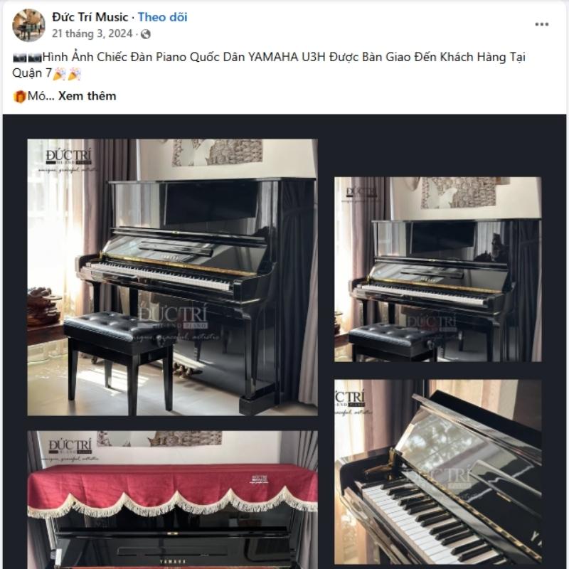 Bài viết chia sẻ khoảnh khắc bàn giao đàn piano Yamaha U3H đến nhà khách hàng tại quận 7, HCM của Piano Đức Trí