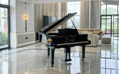 Hình ảnh Đàn piano Yamaha G1B được trưng bày giữa nhà tại của khách hàng tại Đồng Nai