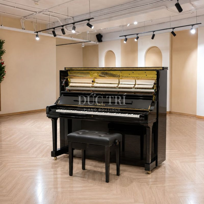 Đàn piano hybrid Yamaha U3 màu đen bóng kèm ghế