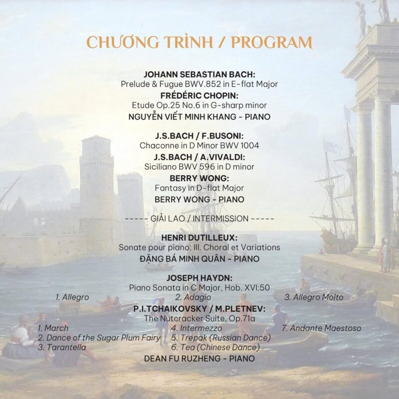 VIPCF Laureate Series No.4 – NEW HORIZONS 3 Chuong trinh cua dem nhac tai Bosendorfer Salon