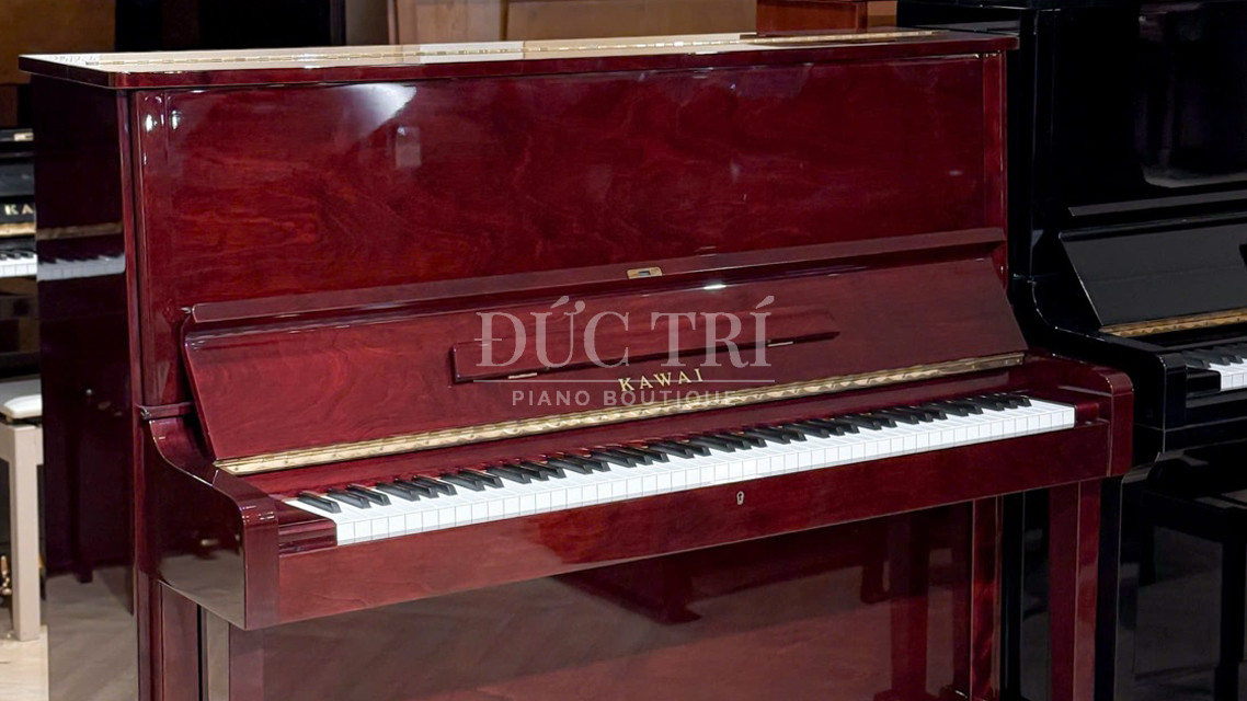 Kawai KL502 1 Upright Nhật Bản cao 125 cm, gỗ Mahogany sang trọng, âm trầm ấm và phím đầm tay