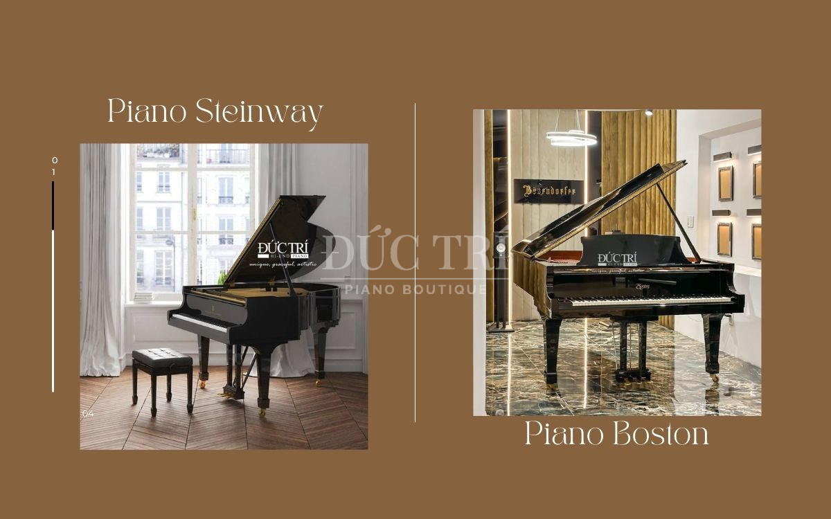 So sánh đàn piano Steinway và Boston, nên chọn dòng piano nào?