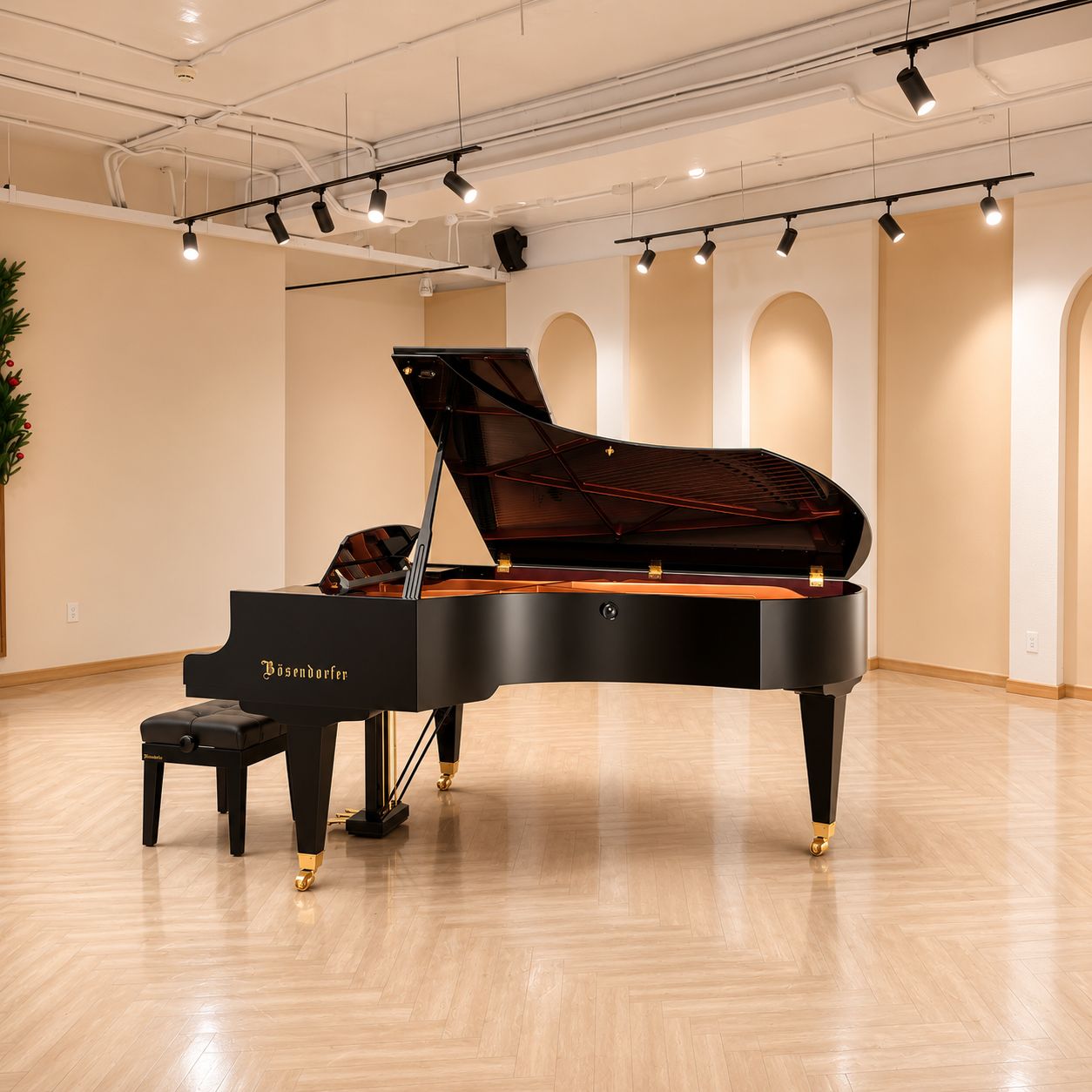 Góc nhìn nghiêng đàn piano Bösendorfer 225