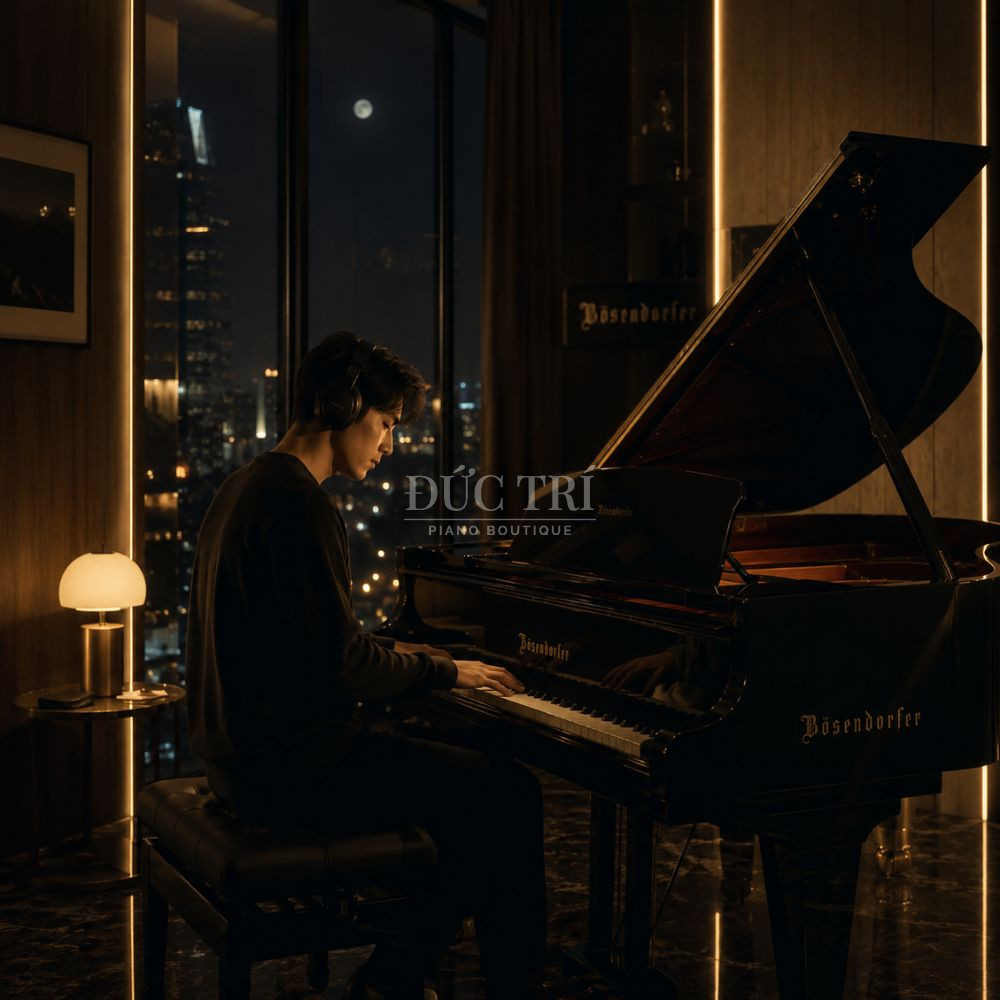 Bosendorfer Silent Edition cho phep luyen tap piano qua tai nghe ban dem công nghệ Bösendorfer Bösendorfer Silent Edition cho phép luyện tập piano qua tai nghe ban đêm