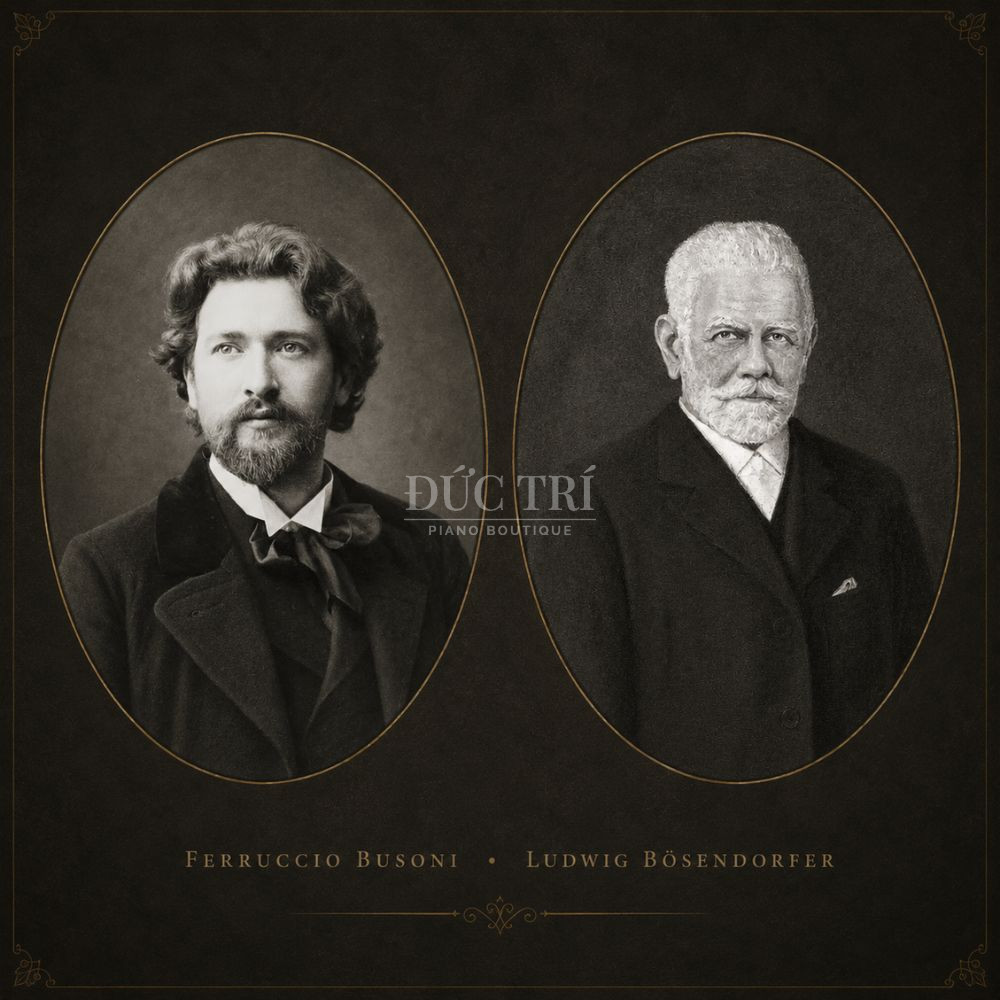 Ferruccio Busoni va Ludwig Bosendorfer nhung nguoi tao ra Imperial 290 nam 1909 Bösendorfer Imperial 290 Ferruccio Busoni và Ludwig Bösendorfer những người tạo ra Imperial 290 năm 1909