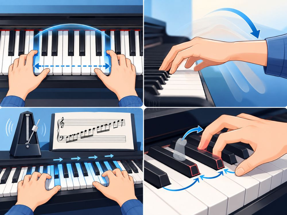 Bai tap thuc hanh lam chu quang tam tren piano quãng tám Bài tập thực hành làm chủ quãng tám trên piano