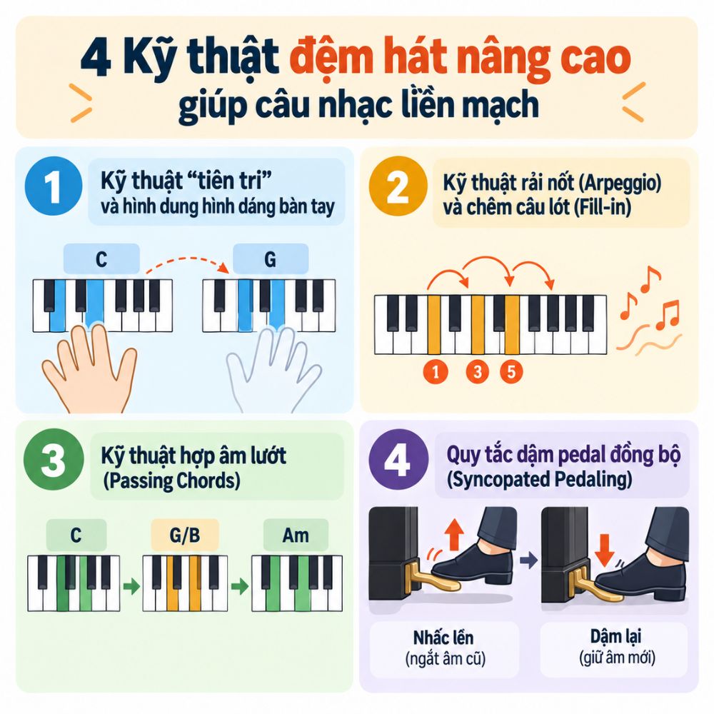 Cac ky thuat ho tro dem hat va chuyen hop am chuyển hợp âm piano Các kỹ thuật hỗ trợ đệm hát và chuyển hợp âm