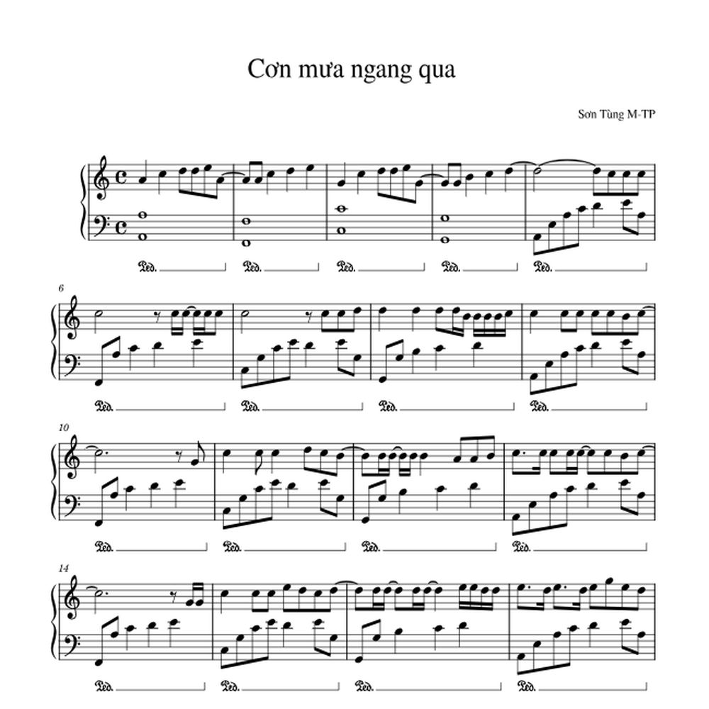 Con mua ngang qua theo vong hoa am Am – F – C – G vòng hòa âm Cơn mưa ngang qua theo vòng hòa âm Am – F – C – G
