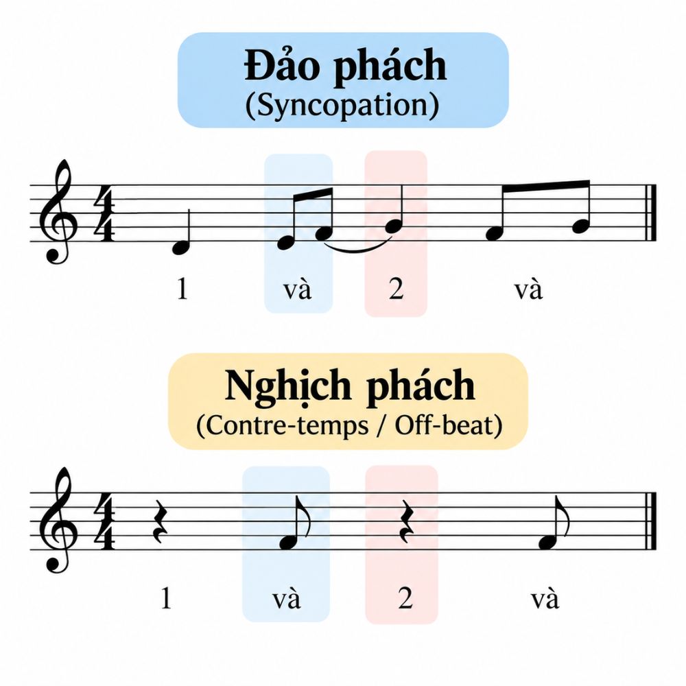Dao phach va nghich phach trong am nhac đảo phách và nghịch phách Đảo phách và nghịch phách trong âm nhạc