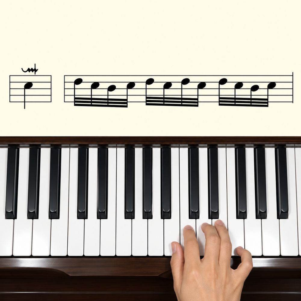 Ky thuat trill piano duoc ky hien ben tren ban nhac kỹ thuật trill piano Kỹ thuật trill piano được ký hiện bên trên bản nhạc