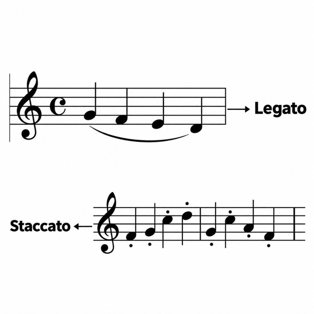 Phan biet ky thuat Legato va Ky thuat Staccato kỹ thuật legato Phân biệt kỹ thuật Legato và Kỹ thuật Staccato